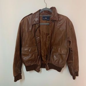 RALPH LAUREN Vintage Tan Leather Jacket